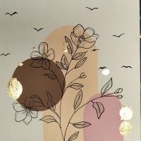 Acrylique et feuille d'or